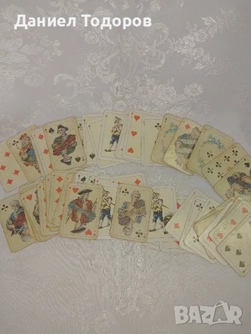 Стари Ретро Мини Карти за Игра, - 54 бр., снимка 4 - Карти за игра - 55479534