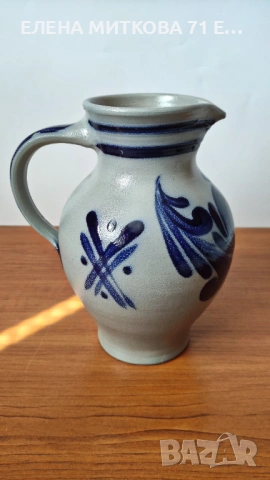 *M.Schilz* Германия голяма кана и две чаши - солна керамика, снимка 5 - Антикварни и старинни предмети - 54160437