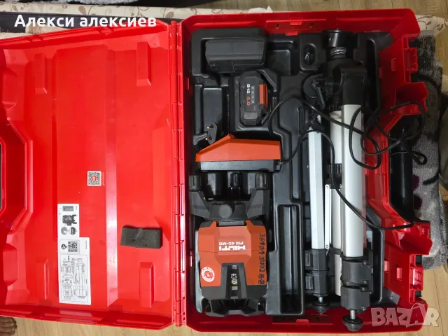 Професионален мултилинеен лазер Hilti PM 40-MG (Зелен лъч) + Статив PMA 20 и Батерия