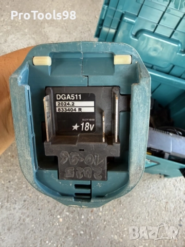 Makita DGA 511 2х5Ah безчетков ъглошлайф, снимка 5 - Ъглошлайфи - 55263376