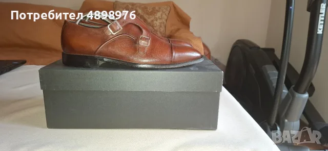 Мъжки обувки Hugo Boss Монк с 2 каторами размер 41 + дървени обтегачи, снимка 3 - Официални обувки - 55428655