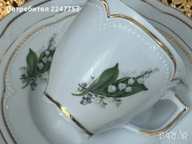 Троен сет порцелан Момина сълза, снимка 7 - Антикварни и старинни предмети - 54091750