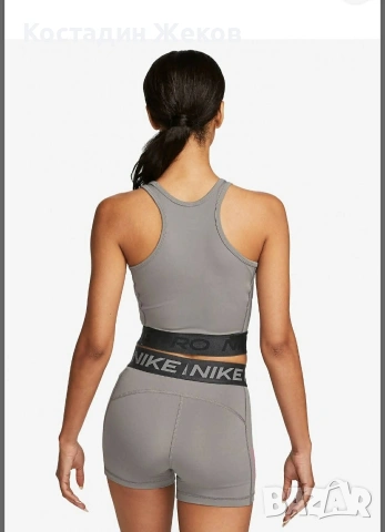  Нов.Дамски оригинален спортен кроп топ Nike Pro Dri-FIT Graphic Crop Tank . , снимка 2 - Корсети, бюстиета, топове - 54577487