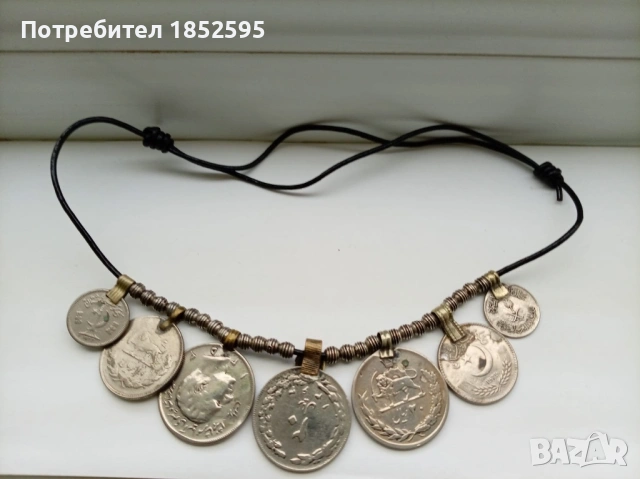 Vintage колие с арабски монети., снимка 2 - Колиета, медальони, синджири - 54721316