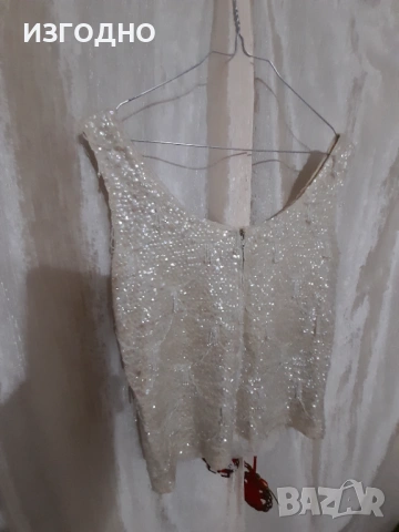 59€ ТОП С МАНИСТА И ПЕРЛИ**КОМЕНТАР, снимка 2 - Корсети, бюстиета, топове - 54330387