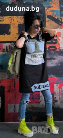 Чаровна дънкова туника в стила на duduna.bg!, снимка 3 - Туники - 54138597