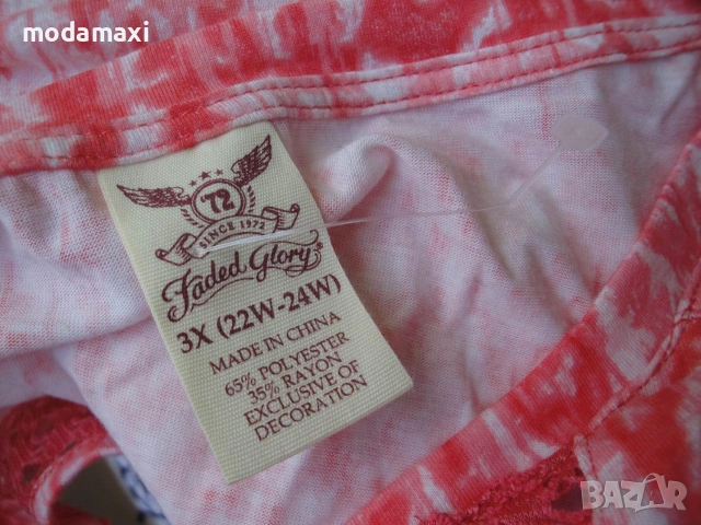 3XL/4XL  Нова лятна туника Faded Glory , снимка 6 - Туники - 55237788