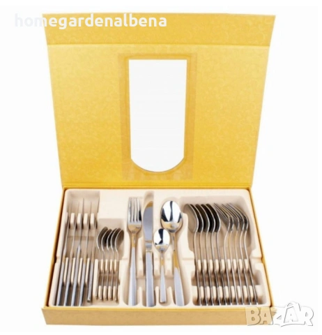 Home&Garden Albena – Комплект прибори за хранене Bohmann, 24 бр., инокс