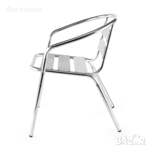 Стоманен стол Muhler OYS6116ST, PE Ратан  Материал: стоманена тръба Ф24x0.8mm  РЕ Ратан ф2.8x0.8mm в, снимка 4 - Градински мебели, декорация  - 54638722