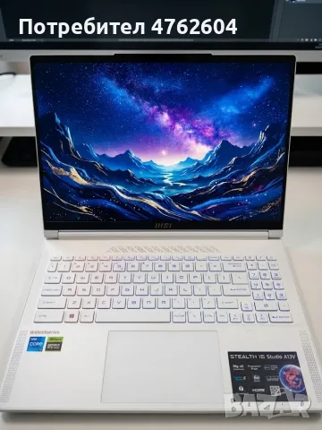 Геймърски лаптоп MSI Stealth 16 – Intel i7, RTX 4070, 32 гб