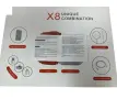 Комплект 8 в 1 с X8 Smartwatch,безжични слушалки,зарядно,кабели,външна батерия, снимка 1