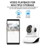 Безжична панорамна камера за видеонаблюдение с 360-градуса и 2K пиксела IP36, снимка 6
