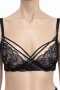 Hunkemöller комплект бельо с дантела и ленти – сутиен 70D, бикини XS, снимка 2