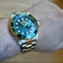 Часовник Invicta Prodiver 100м, механизъм Seiko/Hattori/TMI, корона на винт, 43мм, синьо-зелен, снимка 1