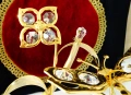 Позлатена фигура Водно конче,Цвете,24 k Gold Plated,кристали. , снимка 3