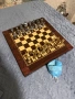 Шах и табла от дърво метални фигури., снимка 1