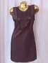 ZARA M/ L Тъмно бордо къса рокля, снимка 1