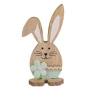 Великденско настолно дървено декоративно зайче с цвете, 8.5x4.5x17 см_1248342, снимка 5