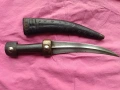 Османски ханджар с оригиналната си кожена кания. , снимка 1