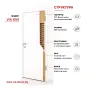 Бяла интериорна MDF врата Модел КМ1 | 70/80/90 см | PVC покритие | Пълен комплект, снимка 3
