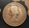 Монетu Великобритния - 2 бр.› Кралица Елизабет II(1955-1958), снимка 4