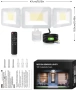 Мощен LED прожектор MEIHUA 100W, 9600LM, 3 глави, сензор и дистанционно, снимка 2