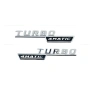 Емблеми TURBO 4MATIC / 4MATIC+ за Mercedes-Benz - Черни и Хром (Комплект 2 бр.), снимка 3