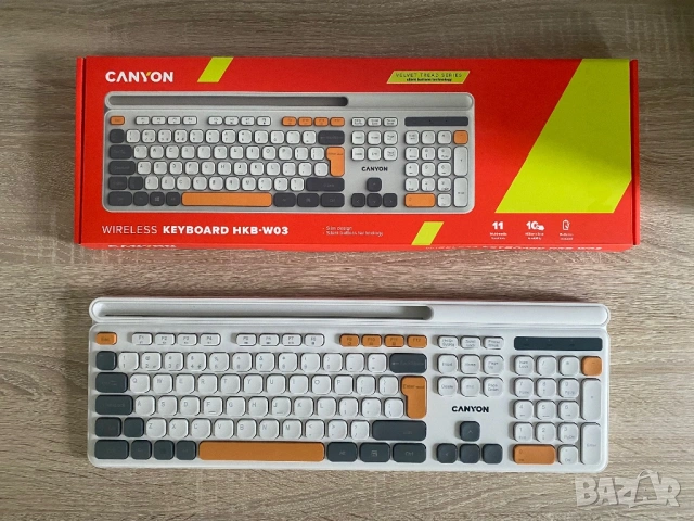 Безжична Клавиатура Canyon CNS-HKBW03BG + Гаранция
