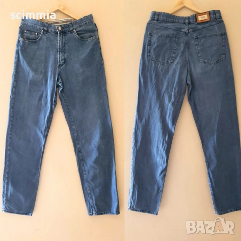 Светлосини мъжки дънки Hugo Boss W33 L34 (размер M/L) 100% памук, без забележки