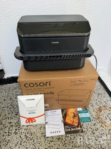 Двоен Еър Фрайър/Фритюрник с Горещ Въздух Cosori Dual Blaze TwinFry 10L XXL с 4 Нагревателя,  2800W!