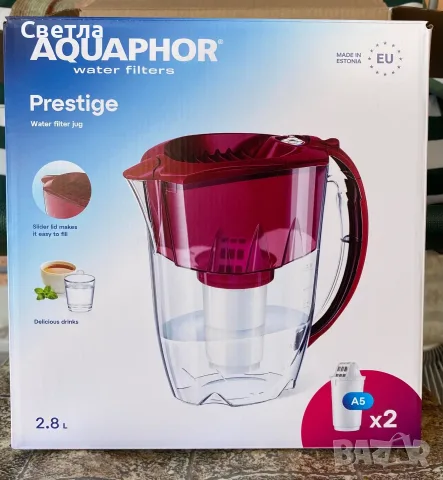 РАЗПРОДАЖБА-Кана Филтрираща Aquaphor Prestige 2,8л,с 2 филтъра-€ 32 и Ел.кана-1,7л.,1850-2200W, €13