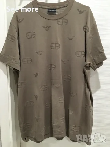 Emporio Armani лого мъжка тениска 3XL, снимка 3 - Тениски - 55578401