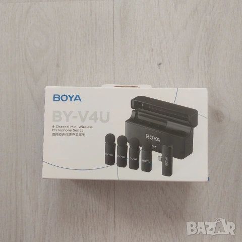 4-канална Безжична Микрофонна Система BOYA BY-V4U (USB-C) | Като Нова!
