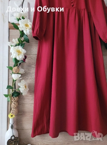 Нова дълга червена рокля , снимка 4 - Рокли - 54095818