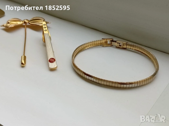 Vintage лот от обеци, гривна, брошка-игла и щипка. , снимка 4 - Обеци - 54721125