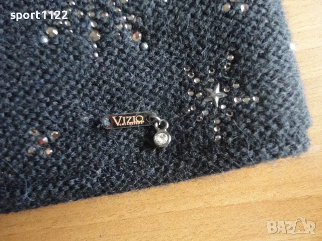Шапка със Swarovski кристали, снимка 2 - Шапки - 55325218