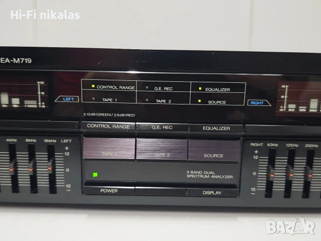 EQ стерео графичен еквалайзер Hi-Fi ретро AKAI EA-M719, снимка 4 - Еквалайзери - 54835490