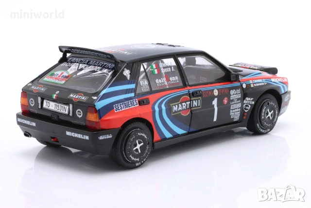 Lancia Delta HF INTEGRALE n.1 Tribute to BIASON Rallye Monte Carlo 1990 - мащаб 1:18 Solido кутия, снимка 2 - Колекции - 54708631