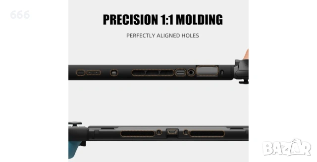 калъф със сменяеми дръжки за Nintendo Switch 2 - черен, снимка 2 - Друга електроника - 54183328