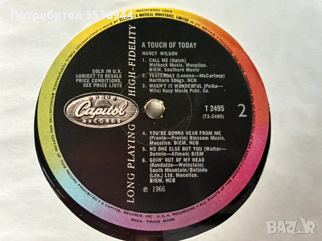 Nancy Wilsin - A Touch Of Today, снимка 3 - Грамофонни плочи - 55595975