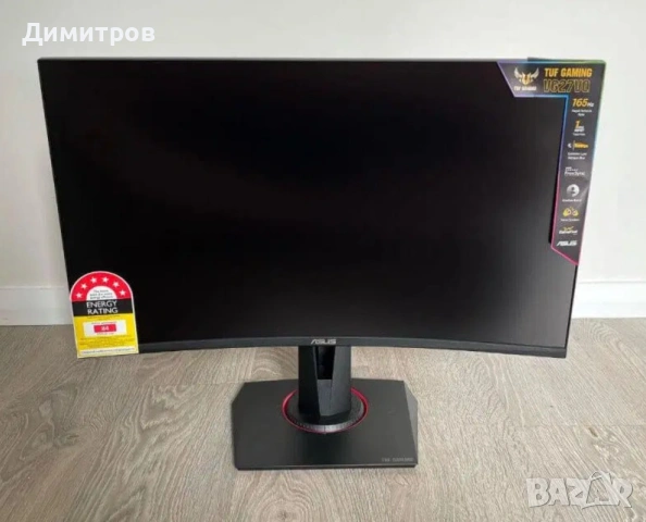 Продавам почти неизползван 27-инчов геймърски монитор ASUS TUF Curved WQHD 165Hz 1ms, снимка 2 - Монитори - 54287600