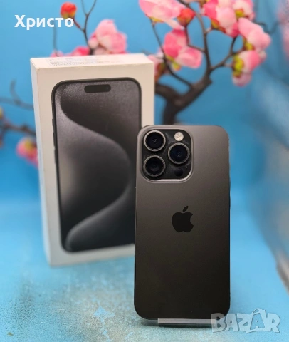 ГАРАНЦИОНЕН!!! Apple iPhone 15 Pro, 128GB, 5G, Black Titanium , снимка 3 - Apple iPhone - 54842847