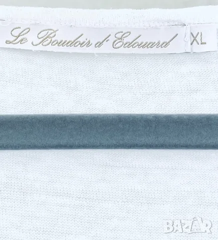 Луксозна тениска от 100% лен Le Boudoir d'Édouard, размер XL , нишов бранд, снимка 3 - Тениски - 55366479