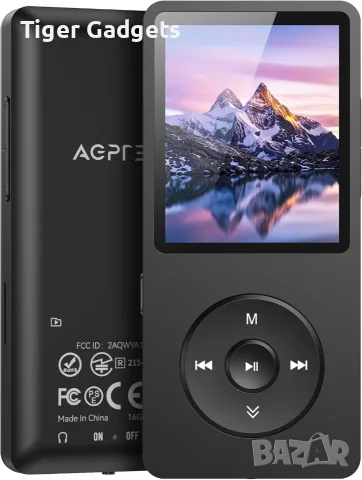 MP3 плейър AGPTEK A02S 16GB с Lossless звук, до 70 часа работа и слот за microSD
