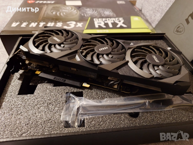 Видео карта MSI RTX 3070 Ventus 3x, снимка 3 - Видеокарти - 54664035