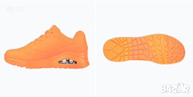 Дамски обувки SKECHERS Uno Night Shades ORANGE with air-cooled memory foam НОВИ, снимка 3 - Маратонки - 54501185