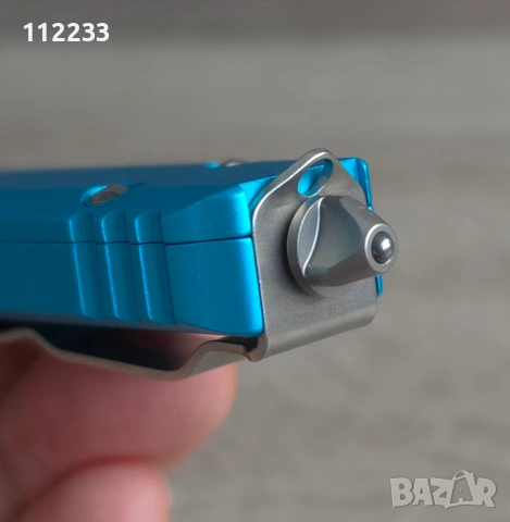 Microtech Ultratech OTF Double Edge Stonewash Turquoise., снимка 7 - Ножове - 54290114