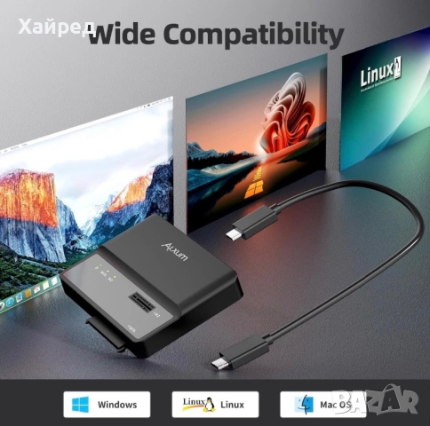 Нов Alxum M.2 NVME SATA SSD корпус външен - 2 в 1 преносим без инструменти, снимка 7 - Ресийвъри, усилватели, смесителни пултове - 49615465