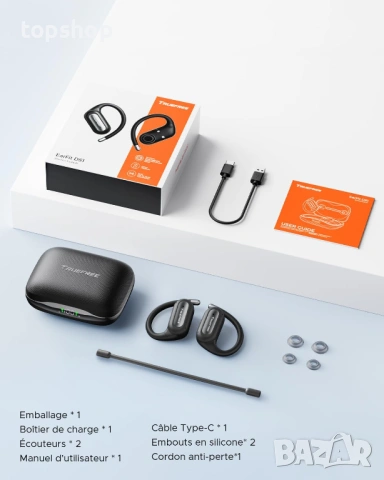 Нови спортни Bluetooth 6.0 слушалки Truefree DS1 Open-Ear – 40ч батерия, Смарт приложение , снимка 10 - Слушалки и портативни колонки - 54640405