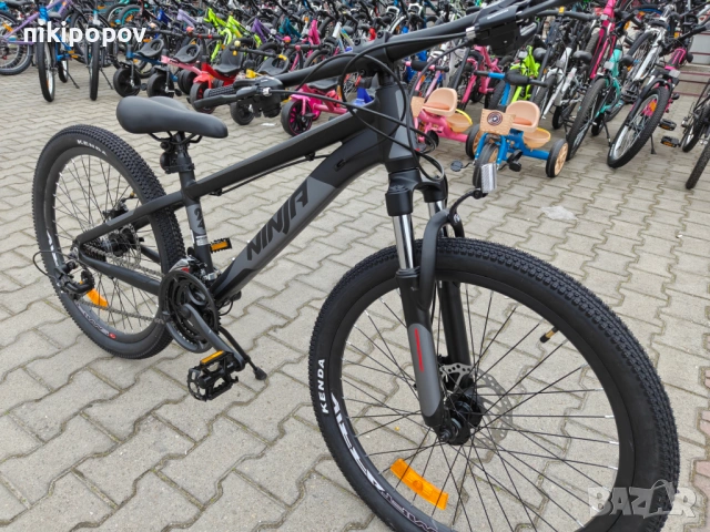 BG Алуминиев велосипед 24" NINJA черен, снимка 5 - Велосипеди - 54334864